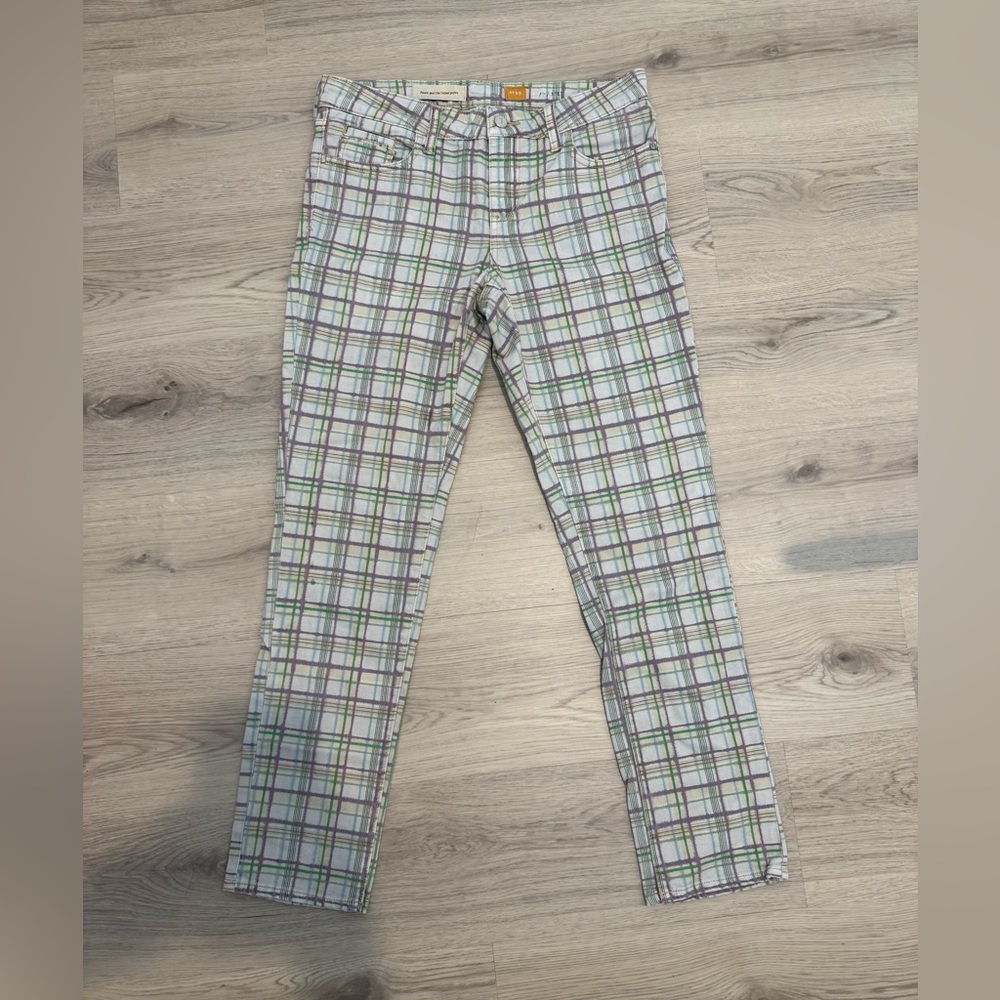 Pilcro and the Letterpress Plaid Skinny Jeans Sz 29